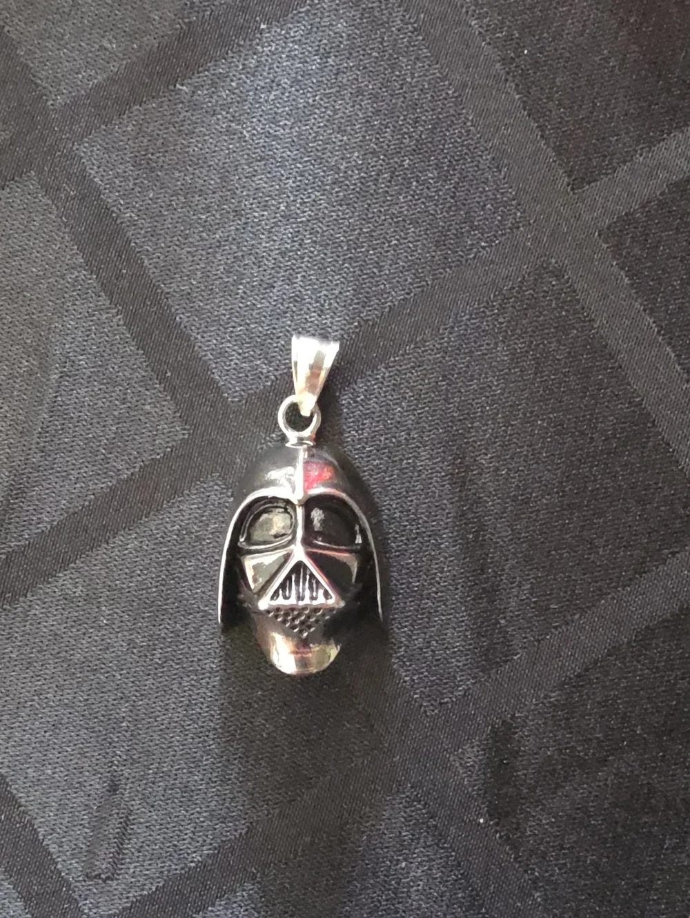 Black Stainless Steel Darth Vader Helmet Pendant - Men’s Jewelry